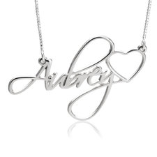 I Heart You Name Necklace
